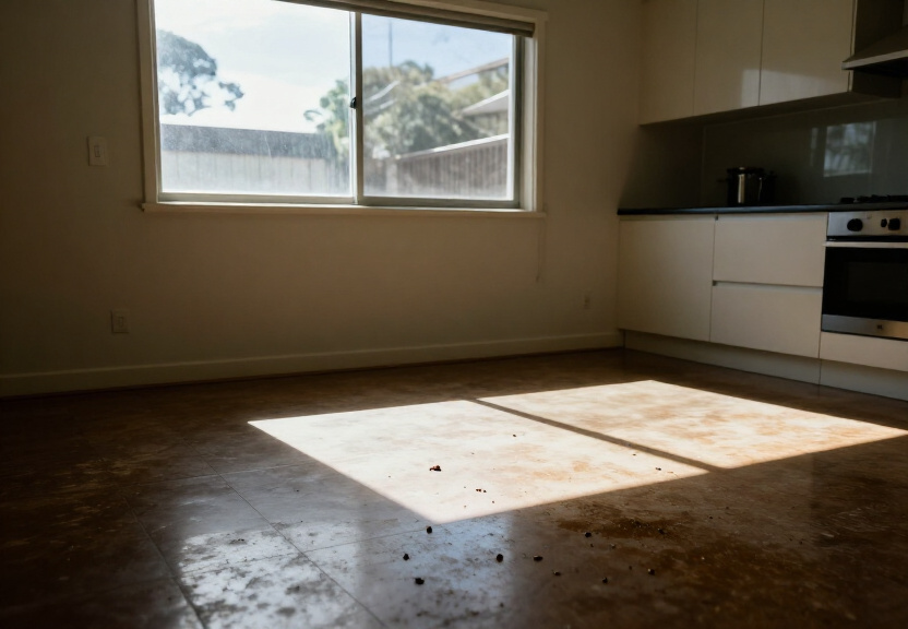 Rodent infestation in a Villawood storage area before treatment